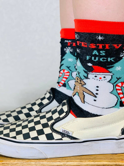 Festive AF Womens Crew Socks